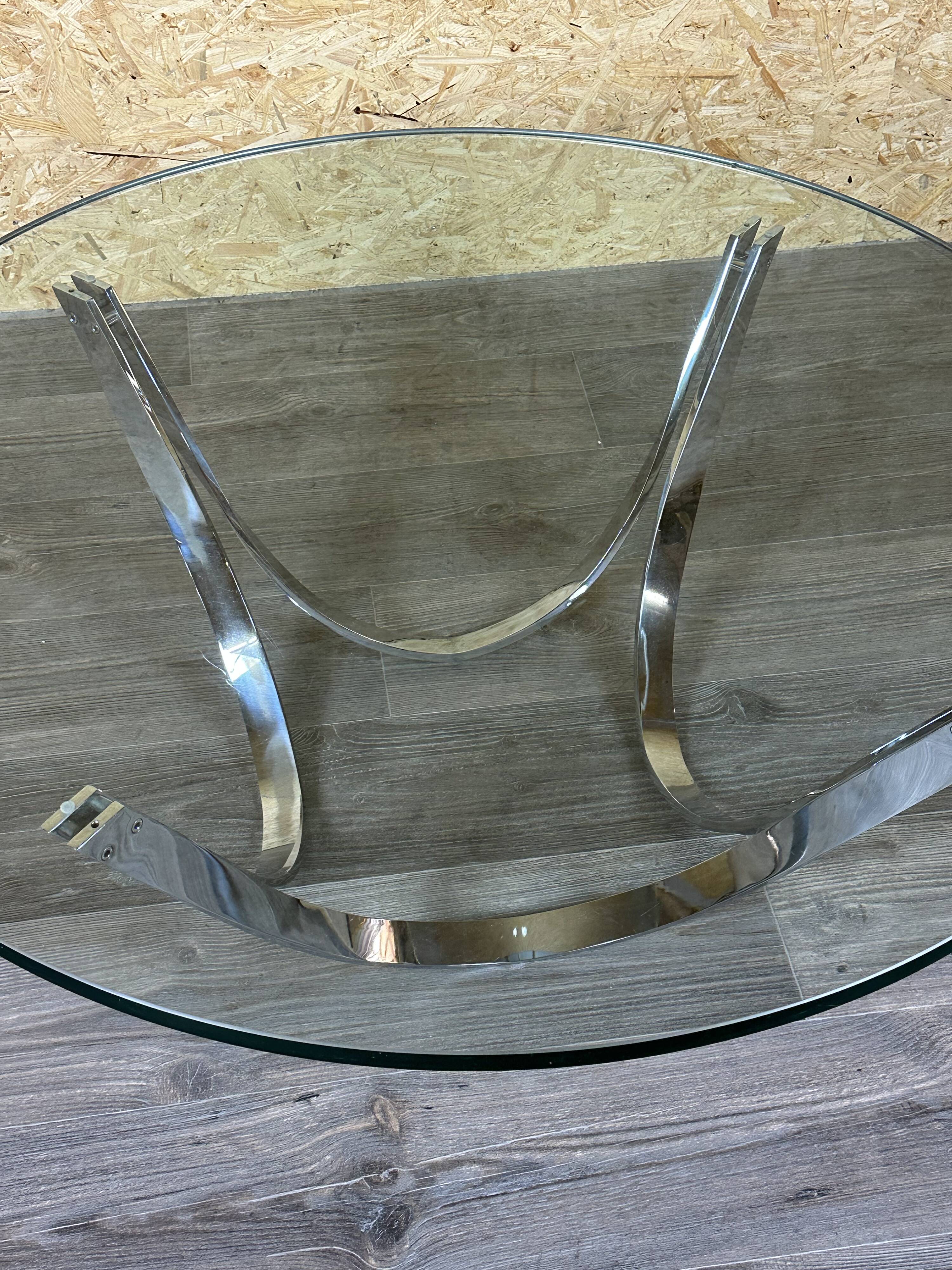60s 70s coffee table glass table by Werner Lindner for Bacher Space Age