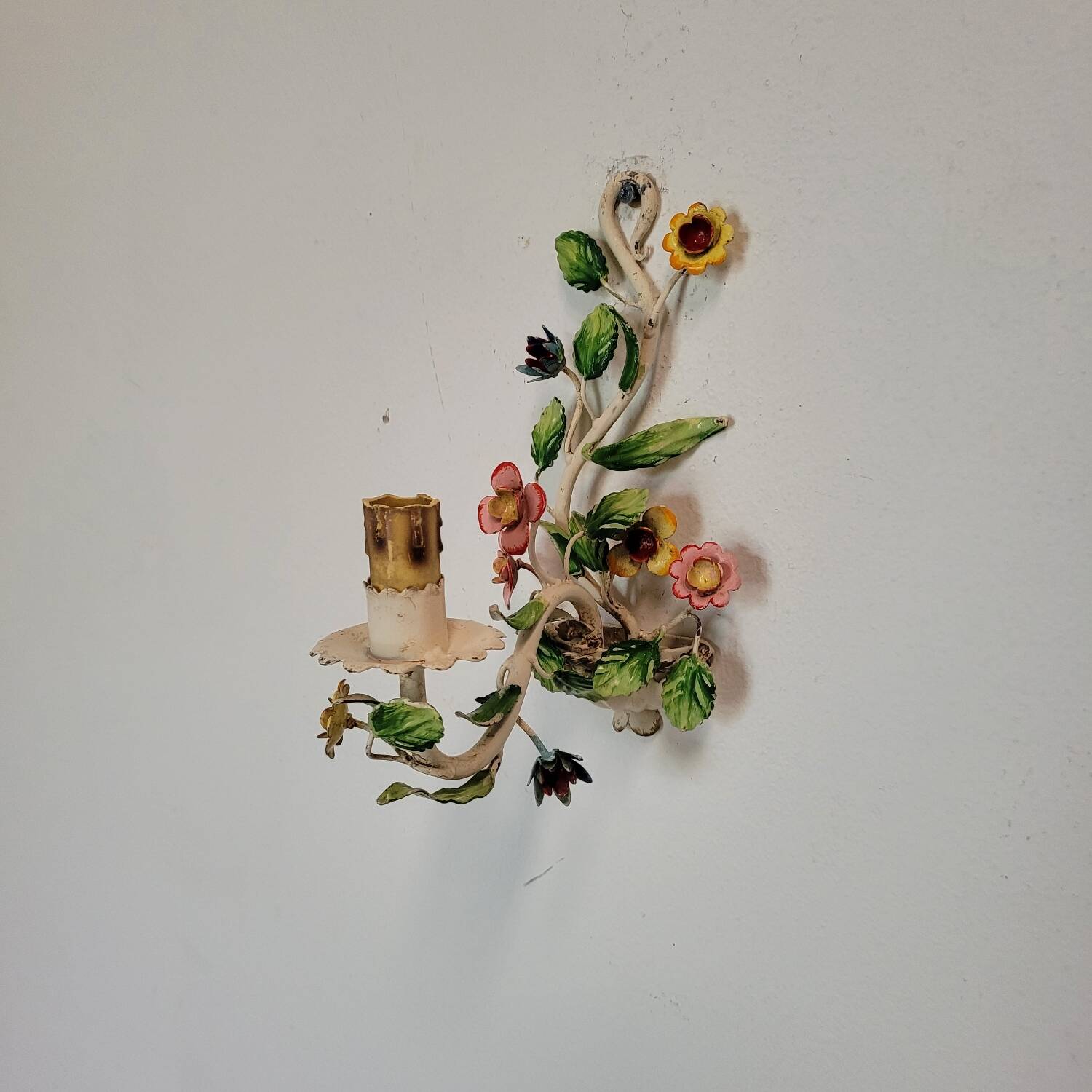 Vintage flower wall lamp 1960s