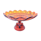 Amber moulded glass compotier on tripod pedestal around 1900/1930