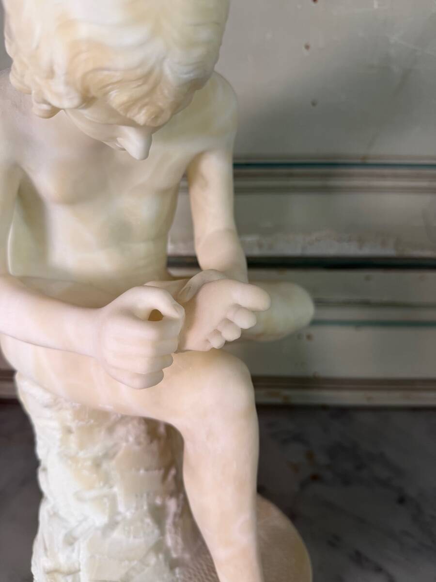 The Spinario, alabaster after the Antique, around 1880.