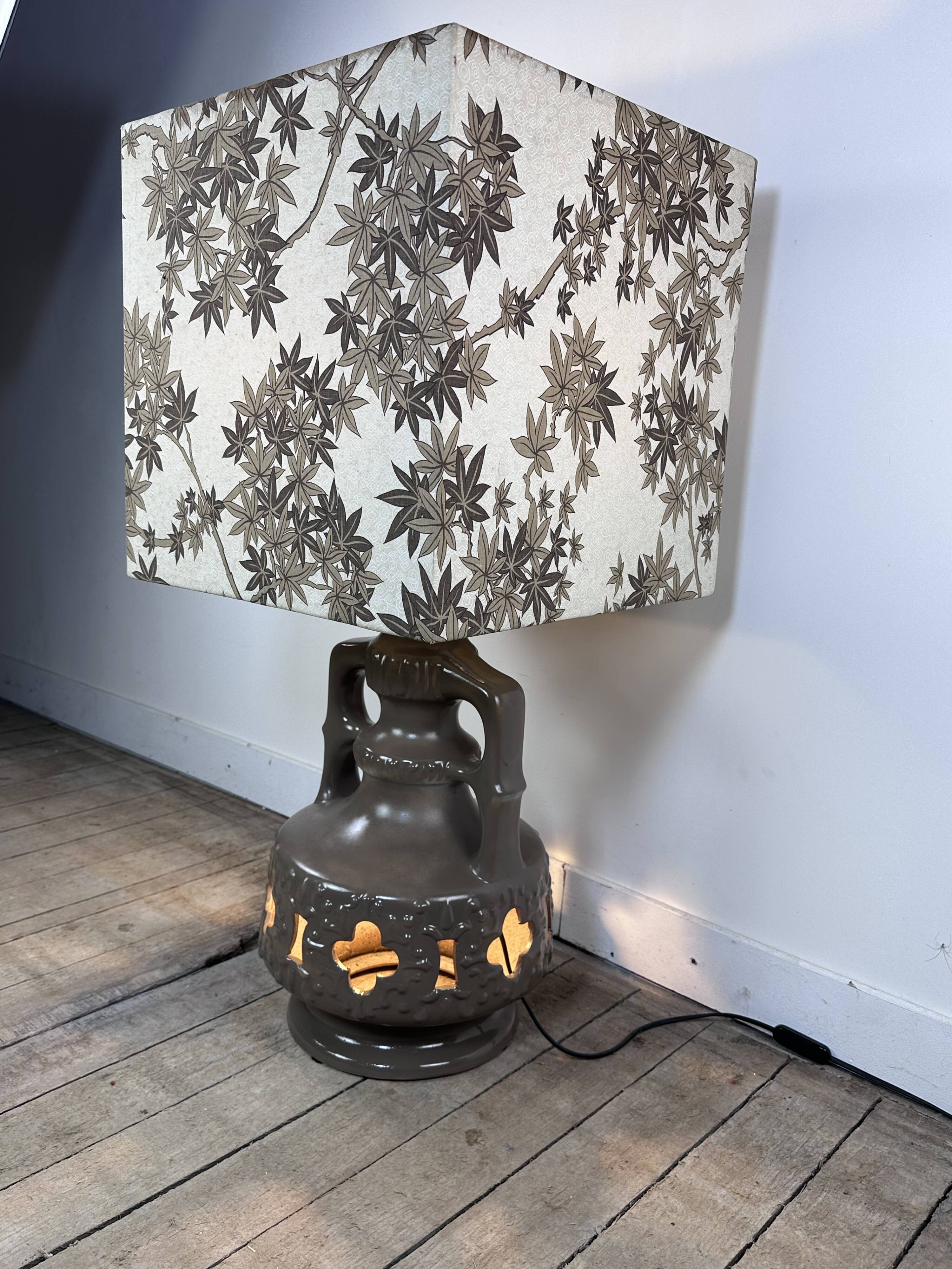 Vintage 1960s ceramic lamp by Frank Keramik