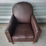 Authentic vintage Art Deco reclining club chair