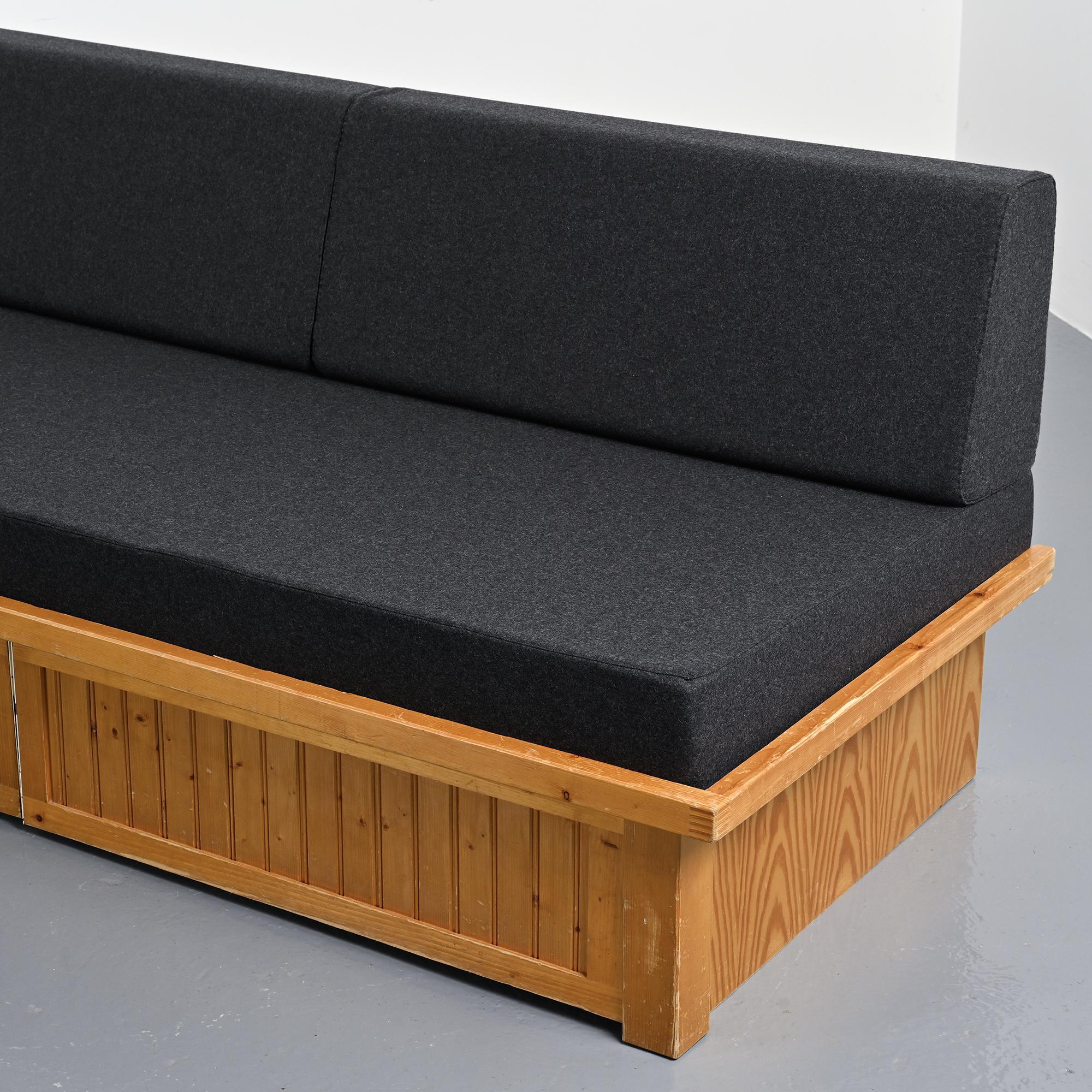 Charlotte Perriand, Les Arcs bench around 1973