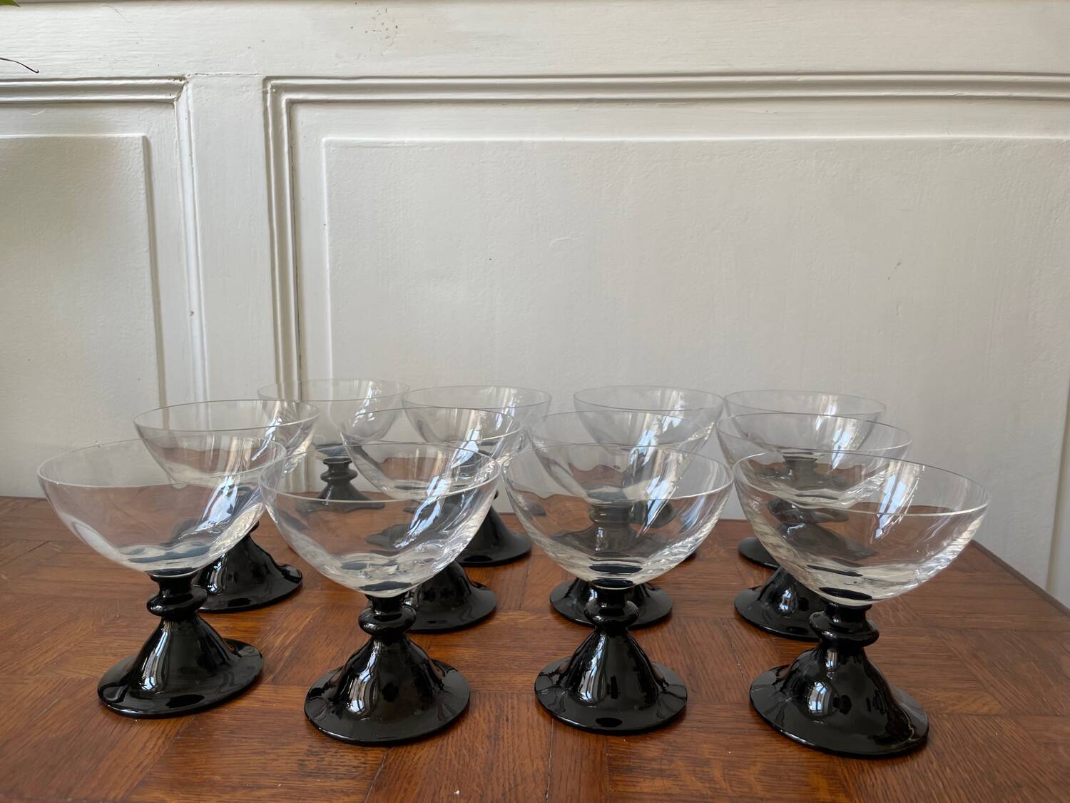 Set of 12 retro dessert cups