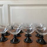 Set of 12 retro dessert cups