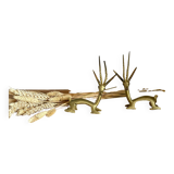 Pair of brass antelopes