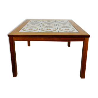 Table in teak with ceramic, Denmark, 1970