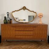 Horizontal vintage shell mirror