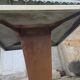 Tolix table in iron / central leg design – 80 x 80 x 80 cm / XXth century