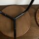 Pair of mid-century modernist plywood bedside stools, 1960s