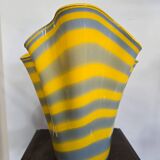 Alicja blown glass vase – Yellow and grey stripes – Free form – H.31 cm