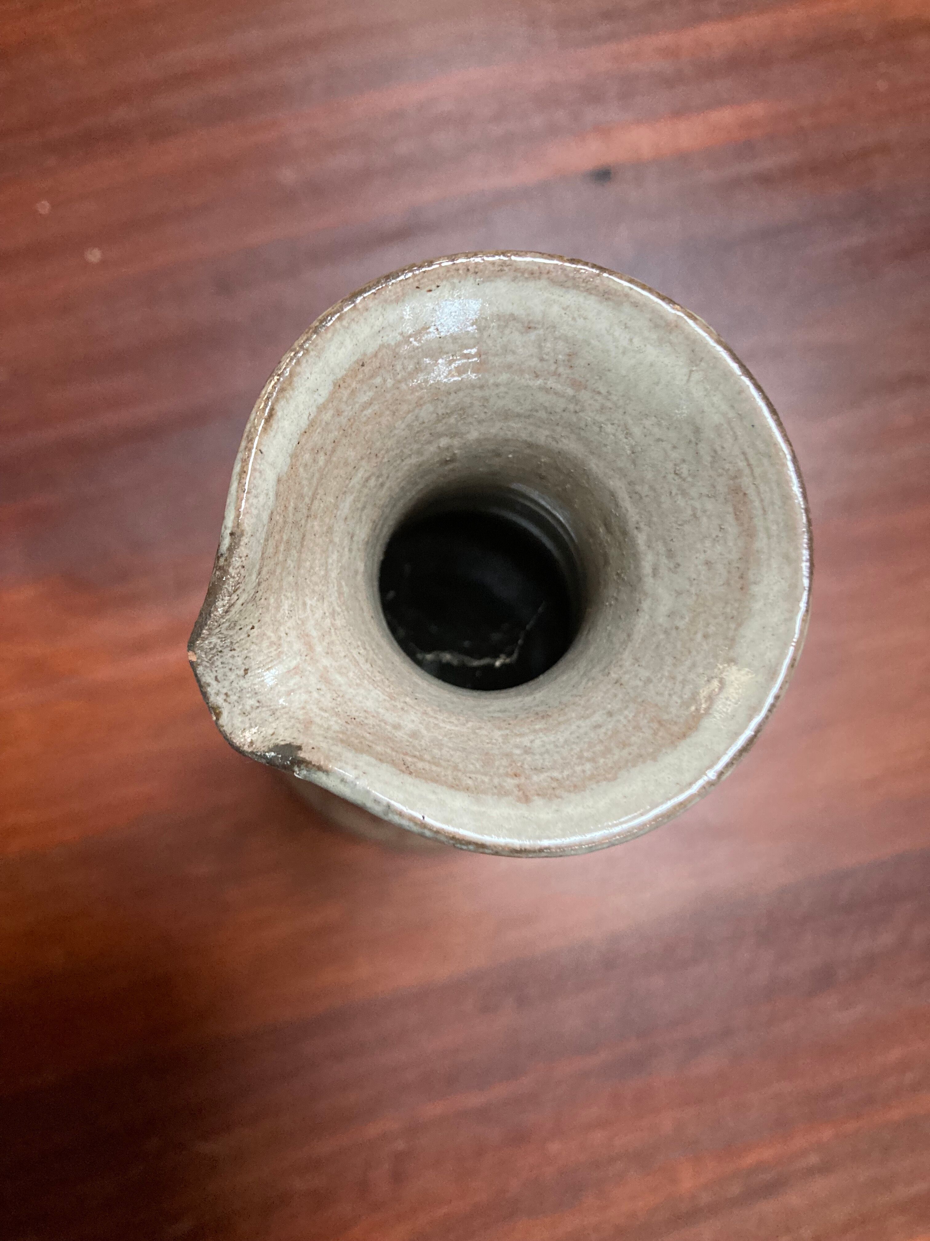 Gustave Reynaud. Rare conical vase or carafe. Signed.