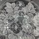 Large Vintage Glass Serving Platter (43 cm) — Frosted Floral Pattern and R