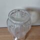 Vintage molded glass bulb vase leaf pattern
