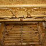 Vintage rattan bedside table