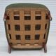 1960s, Danish highback armchair, green furniture velour, teak wood.