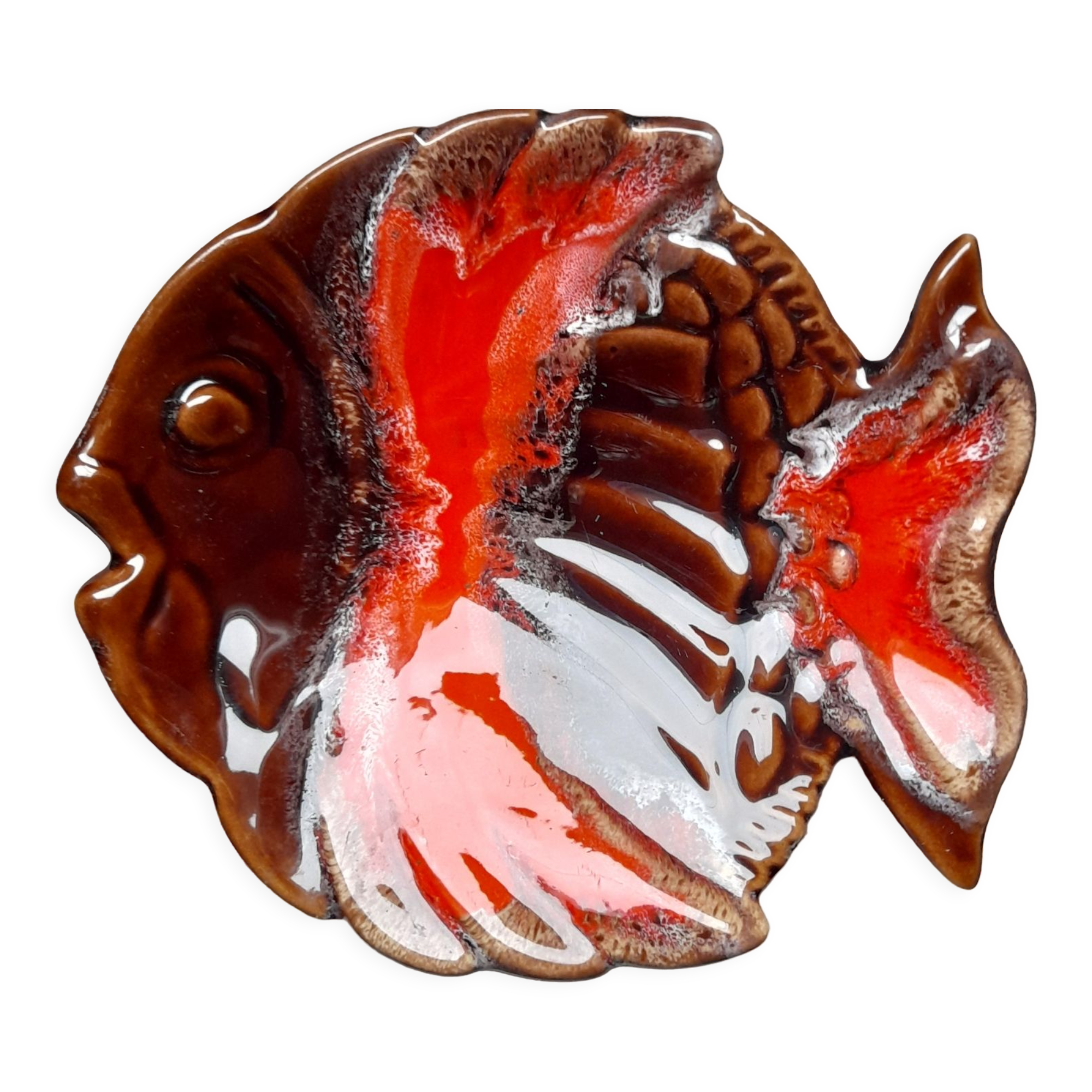 Vide poche poisson céramique Vallauris 1970 France