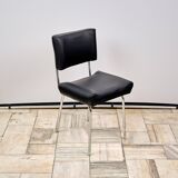 Vintage Leather Chair with Chrome Legs, 1970s, Czechoslovakia