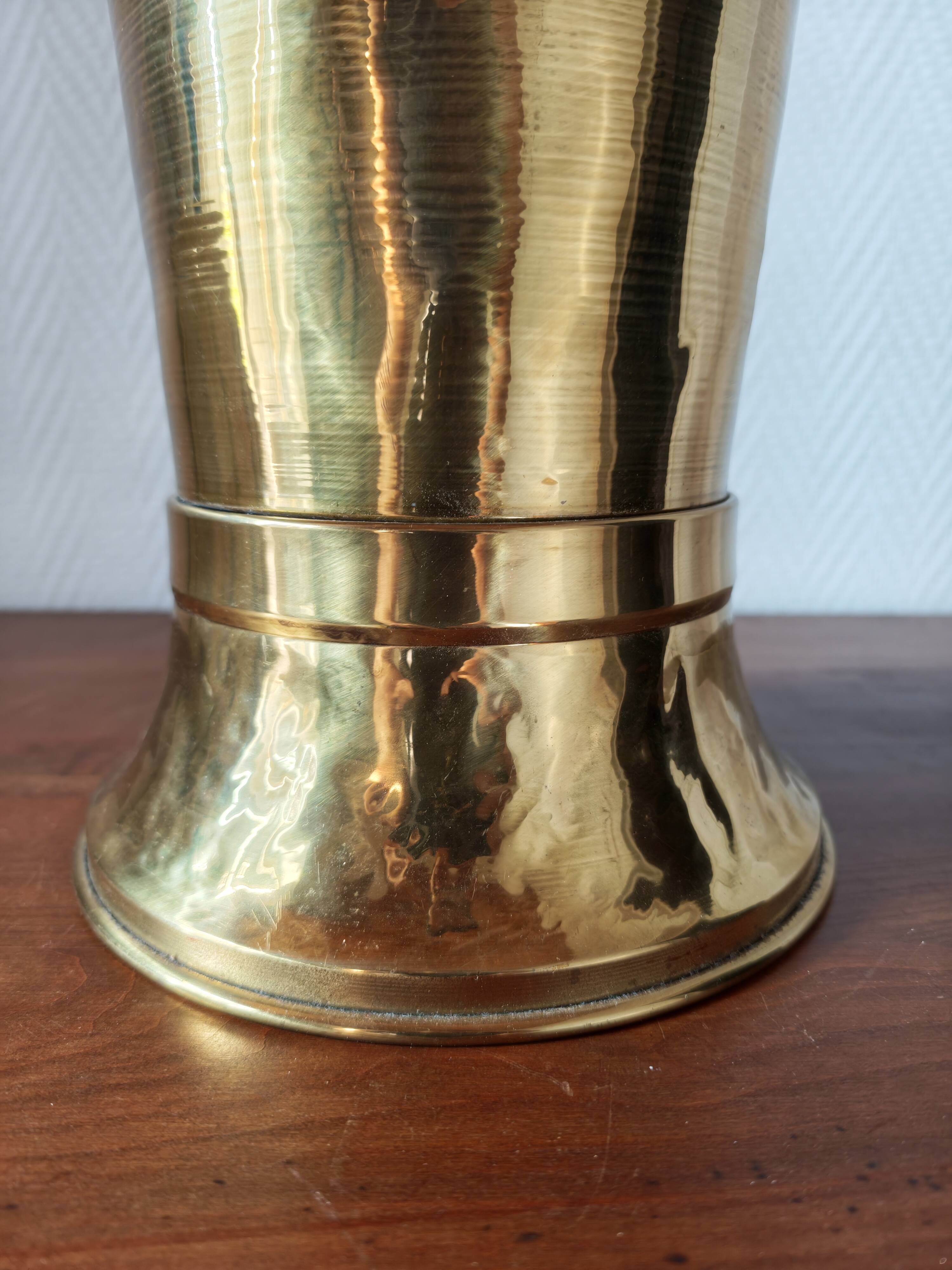 Vintage brass umbrella stand