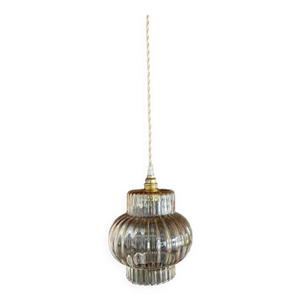 Modern glass globe pendant light from the 60s