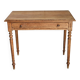 Desk, pine table, turned wooden legs, vintage, 70s