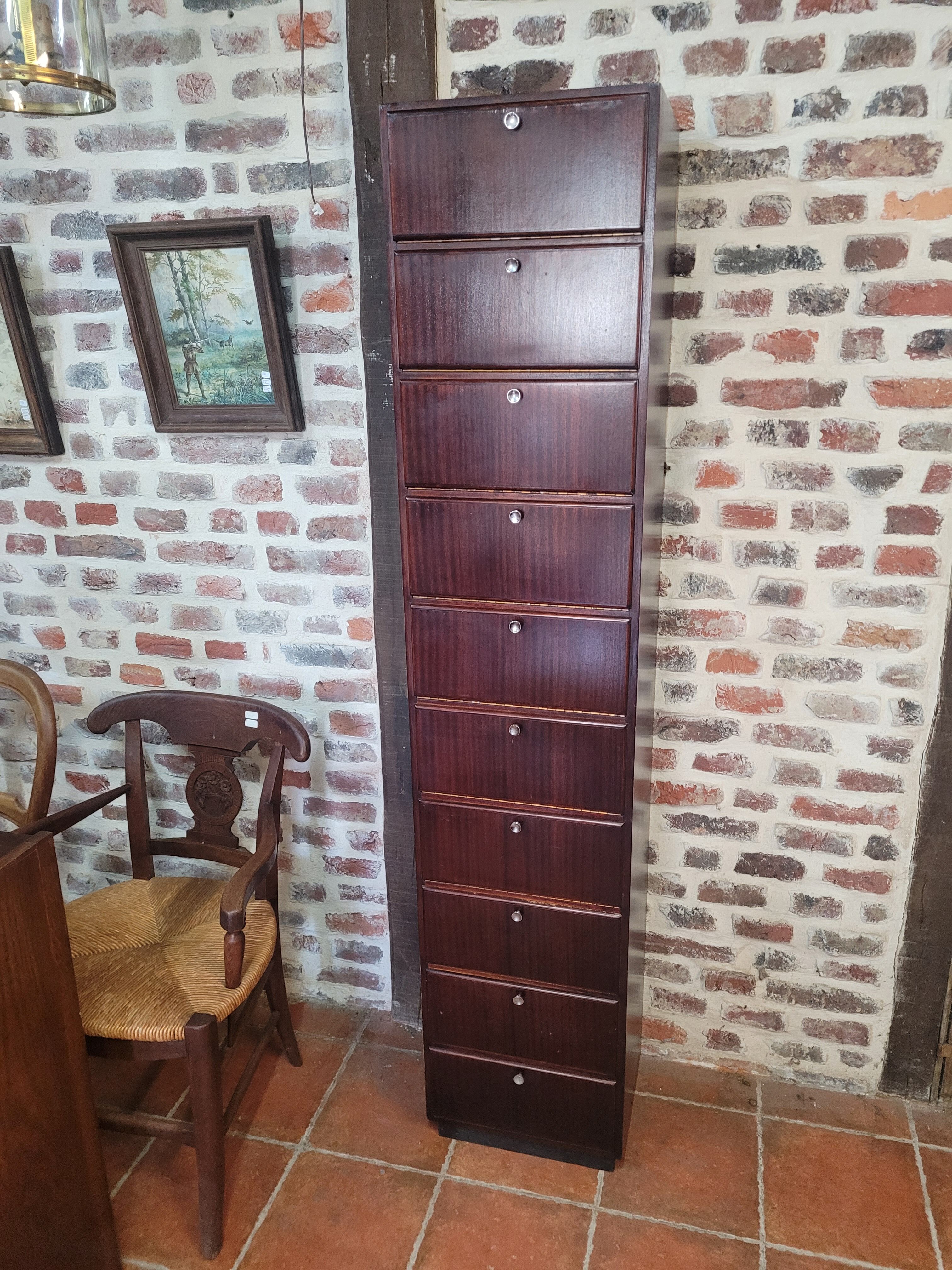 Meuble de métier à clapets en palissandre des années 60