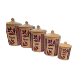 Lot 5 spice jars Digoin Sarreguemines