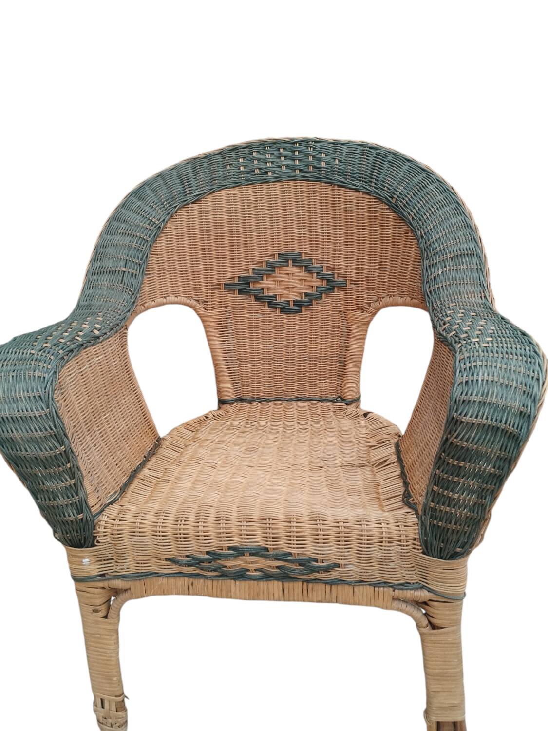 Antique rattan armchair
