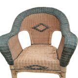 Fauteuil en rotin ancien