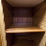 French wardrobe with tapered legs, 3 doors, 1 mirror, 27*130 and 1 t.