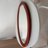 Antique oval mirror with bevelled glass