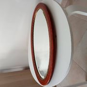 Antique oval mirror with bevelled glass