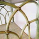 Bamboo shelf & green rattan