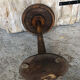 Sellette table appoint bois sculpté & plateau rouge vintage #a020.