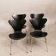 4 chaise Seven d'Arne Jacobsen pour Fritz Hansen