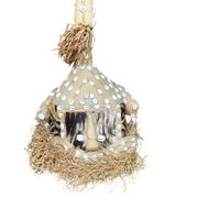 Elephant mask-helmet Kuba Mukyeem / Mukenga – Congo – Cowries & raffia