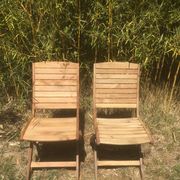 Pair of garden folding chairs