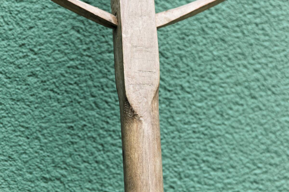 Old wooden fork, popular art