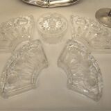 Table service silver metal crystal art deco top