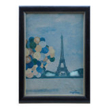 Eiffel Tower and balloons