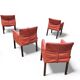 Ensemble de 5 chaises Gerard van den Berg 'Fellini' pour Label, années 1990
