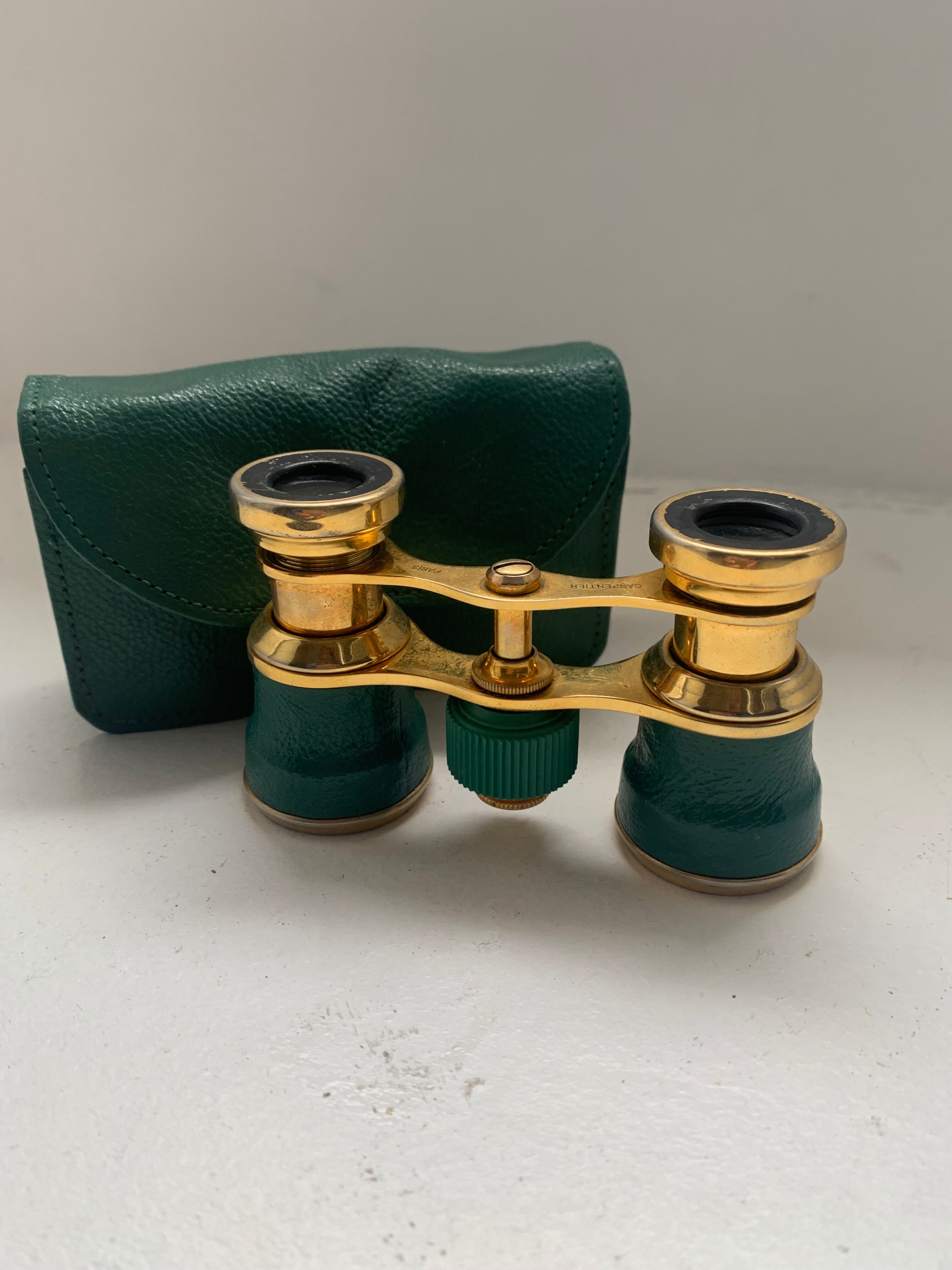 Leather and brass theater binoculars from carpentier