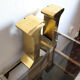 Old letter N of gilded metal sign