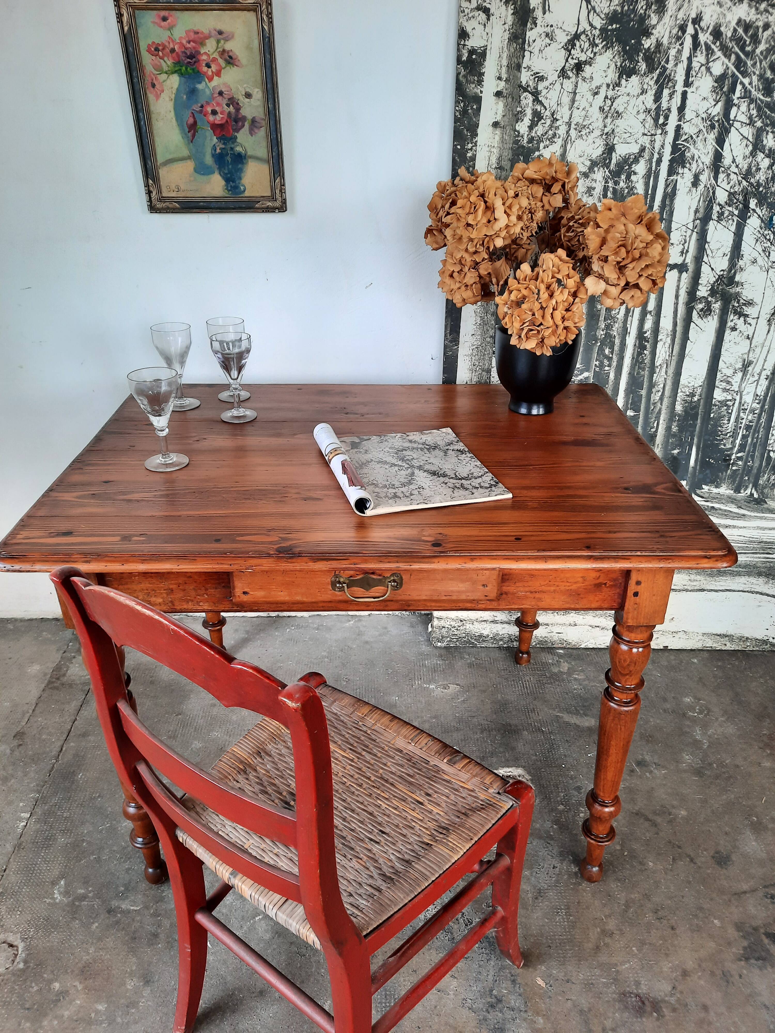 Fir farm table or Louis Philippe desk 103x75