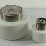 Set of Two 1930s German Art Deco Ceiling Lights, Wila Leuchten, Opal Glass