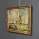 Tableau "Sailboats in Rough Seas" signed Albert Hess – Mid 20th century