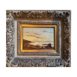 Painting "Bay in Brittany, Trezguen" Felix Choisnard 1846 / 1924 Impressionist