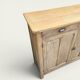 Antique patinated Parisian buffet with shell handles.
