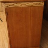 Wood and rattan sideboard