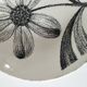 Graphic flower black & white deep plate Gien